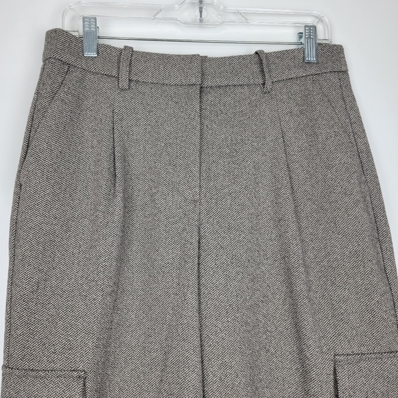NWT Vero Moda VMPIA Straight Herringbone Pant in Light Grey Size 6 - Picture 5 of 12